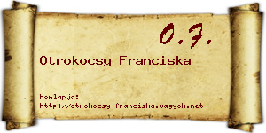 Otrokocsy Franciska névjegykártya